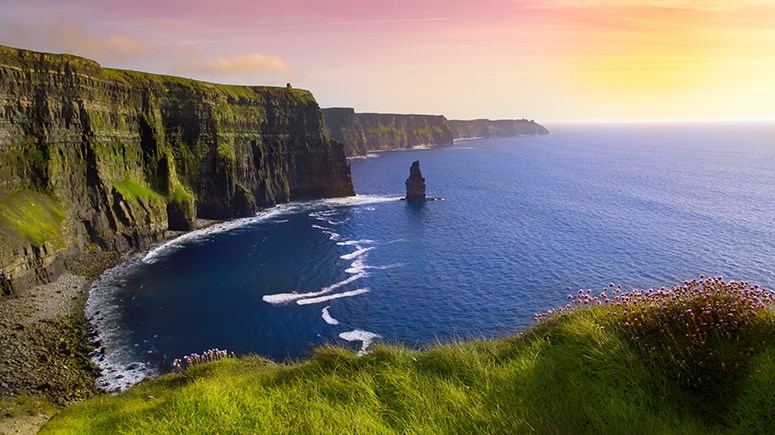 View of Cliffs on the coast of Ireland